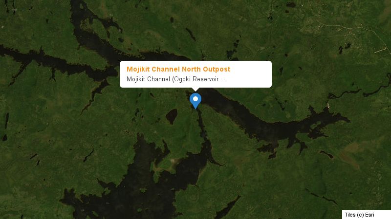 Map preview of the lake and surrounding area