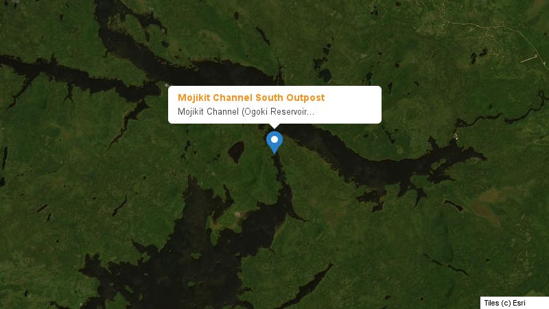 Map preview of the lake and surrounding area