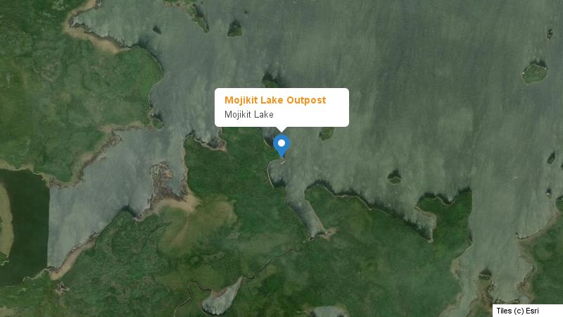 Map preview of the lake and surrounding area