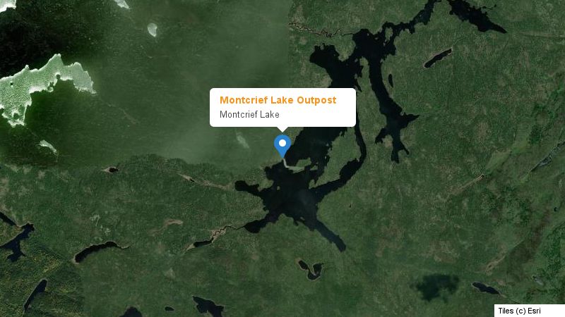 Map preview of the lake and surrounding area