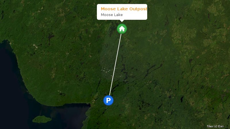 Map preview of the lake and surrounding area