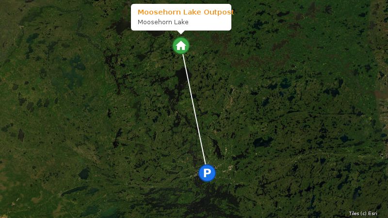 Map preview of the lake and surrounding area