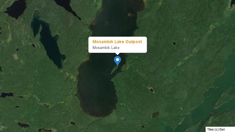 Map preview of the lake and surrounding area