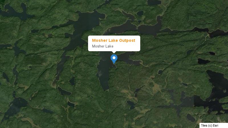 Map preview of the lake and surrounding area