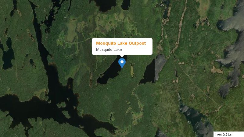 Map preview of the lake and surrounding area