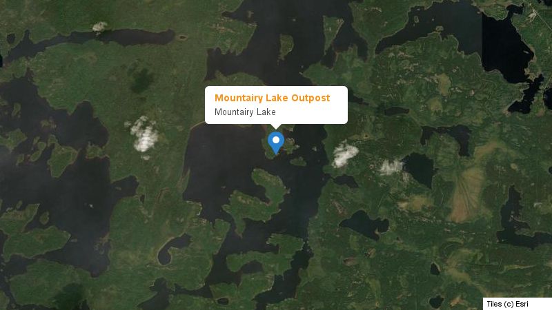 Map preview of the lake and surrounding area