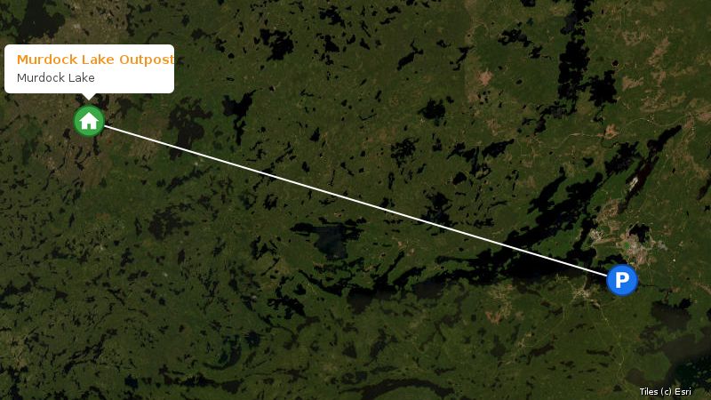 Map preview of the lake and surrounding area