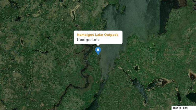 Map preview of the lake and surrounding area