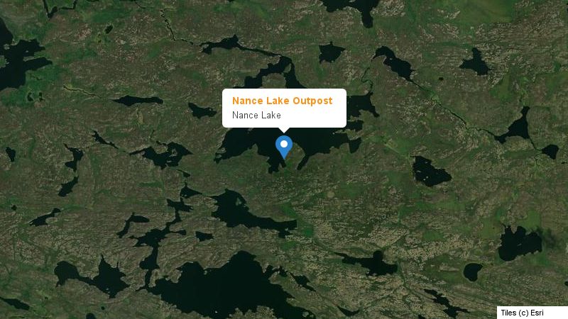 Map preview of the lake and surrounding area