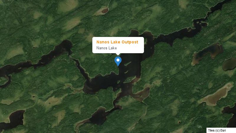 Map preview of the lake and surrounding area