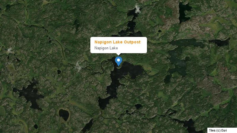 Map preview of the lake and surrounding area