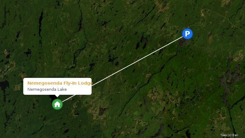 Map preview of the lake and surrounding area