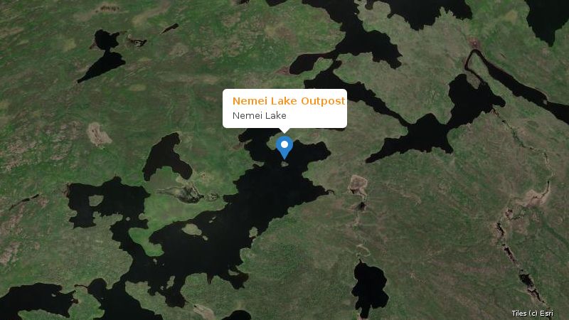 Map preview of the lake and surrounding area