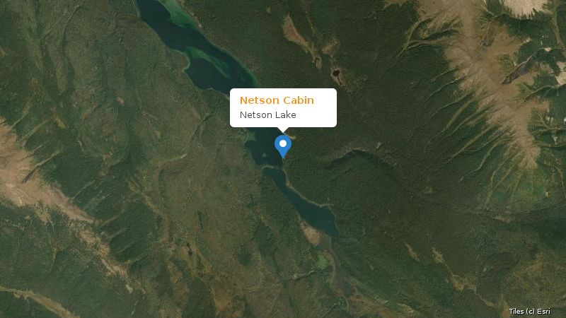 Map preview of the lake and surrounding area