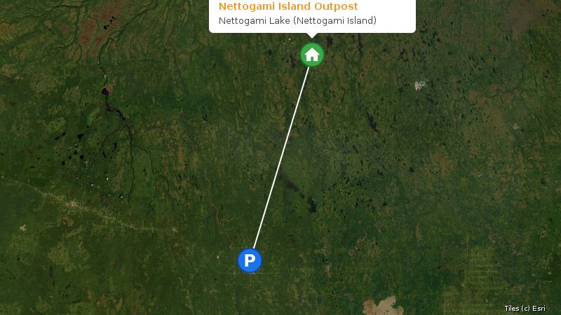 Map preview of the lake and surrounding area