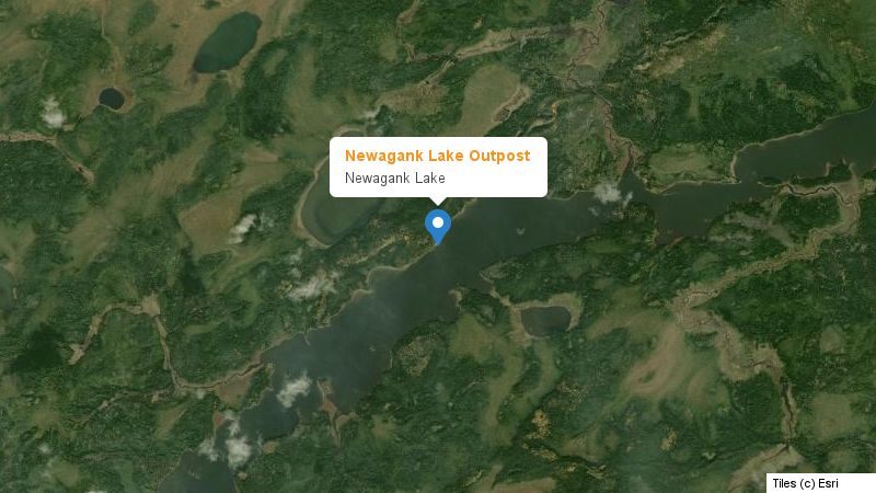 Map preview of the lake and surrounding area