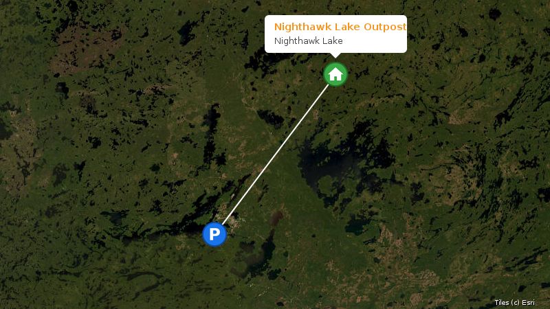 Map preview of the lake and surrounding area