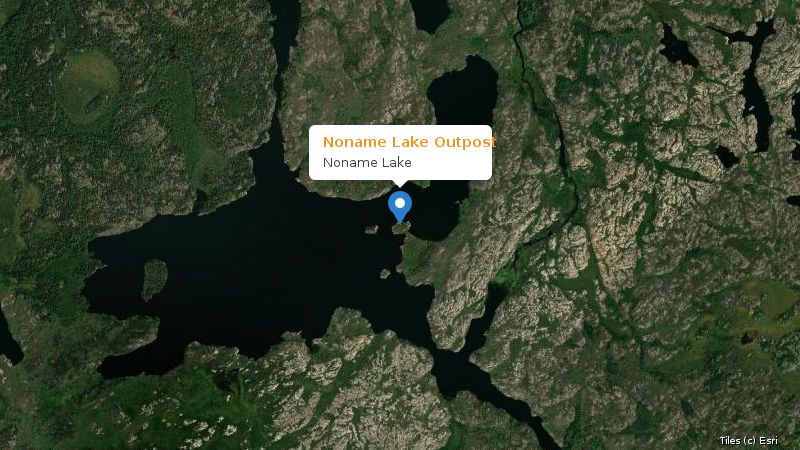 Map preview of the lake and surrounding area