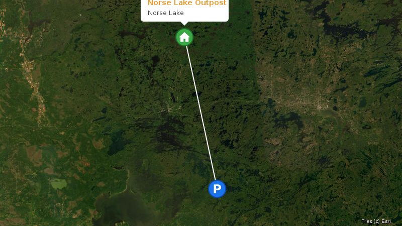 Map preview of the lake and surrounding area