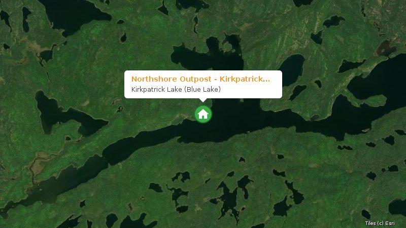 Map preview of the lake and surrounding area