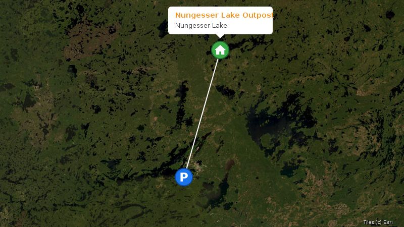 Map preview of the lake and surrounding area