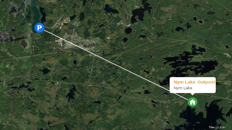 Map preview of the lake and surrounding area
