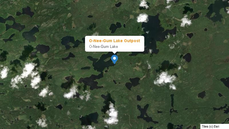 Map preview of the lake and surrounding area