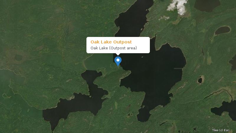 Map preview of the lake and surrounding area