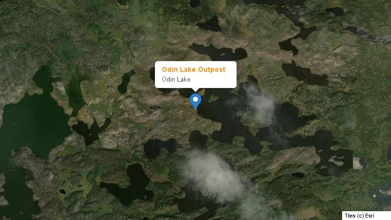 Map preview of the lake and surrounding area