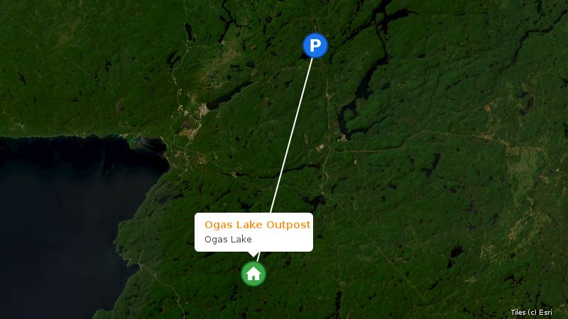 Map preview of the lake and surrounding area
