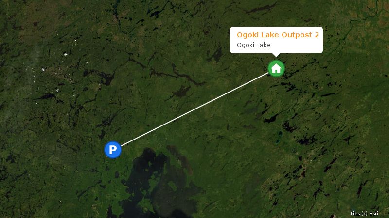 Map preview of the lake and surrounding area