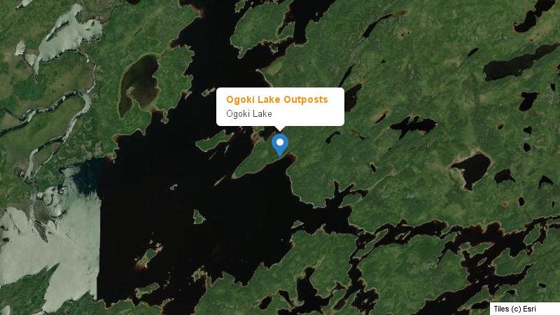 Map preview of the lake and surrounding area