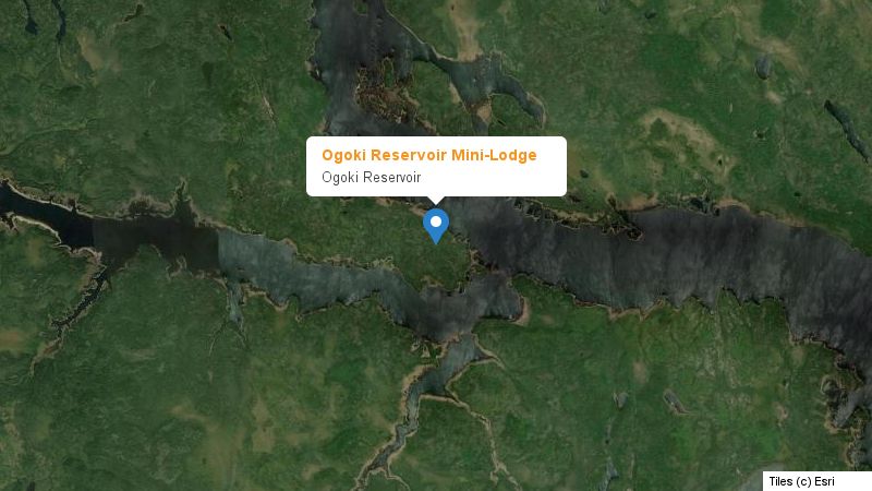 Map preview of the lake and surrounding area
