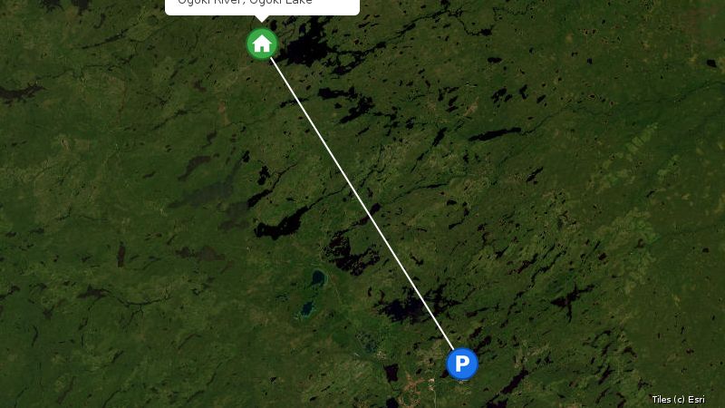 Map preview of the lake and surrounding area