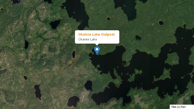Map preview of the lake and surrounding area