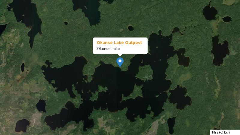 Map preview of the lake and surrounding area