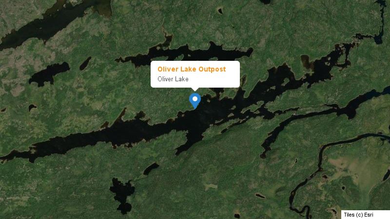 Map preview of the lake and surrounding area
