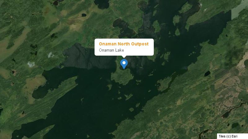 Map preview of the lake and surrounding area