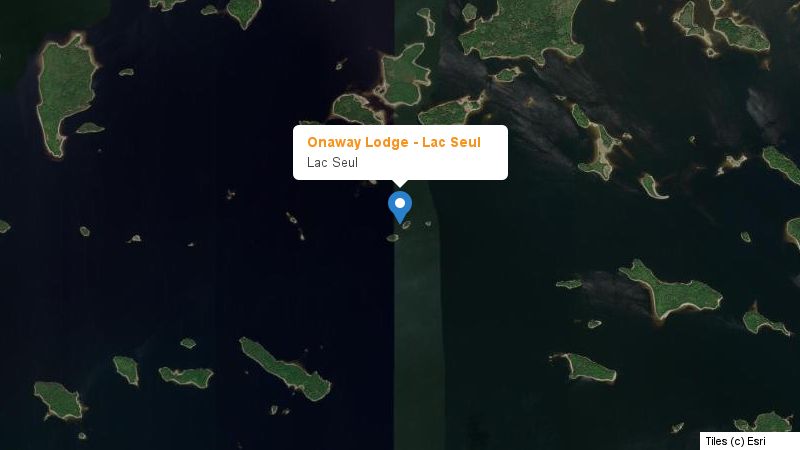 Map preview of the lake and surrounding area