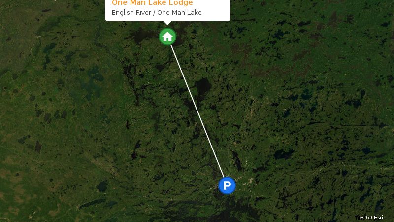 Map preview of the lake and surrounding area