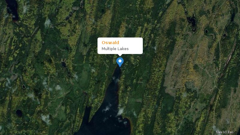 Map preview of the lake and surrounding area