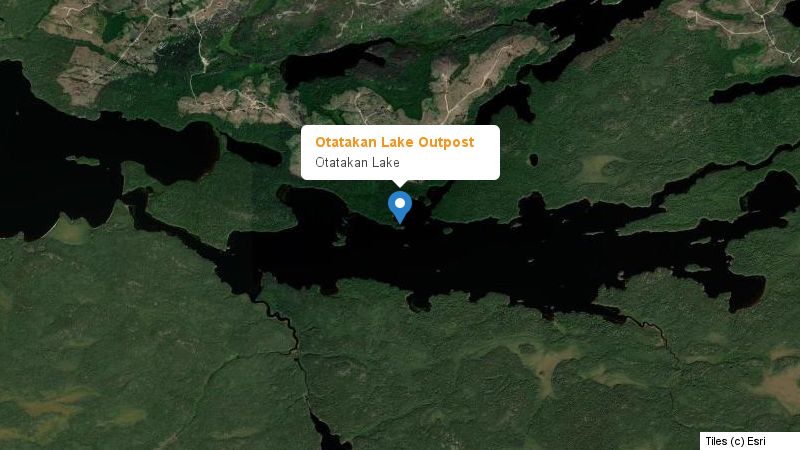 Map preview of the lake and surrounding area