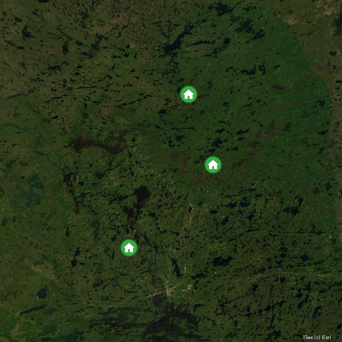 Satellite map of Big North Lodge & Outposts lodges and air base