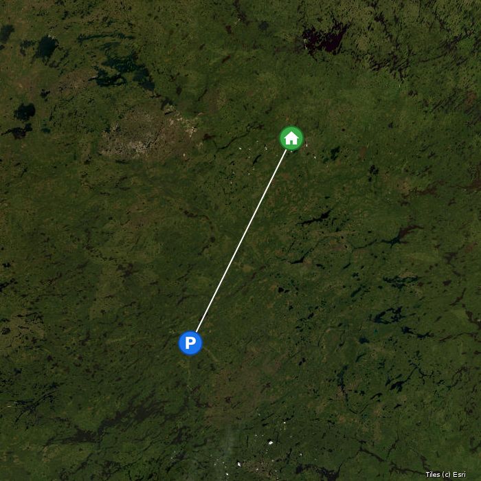 Satellite map of Birch Bark Lodge lodges and air base