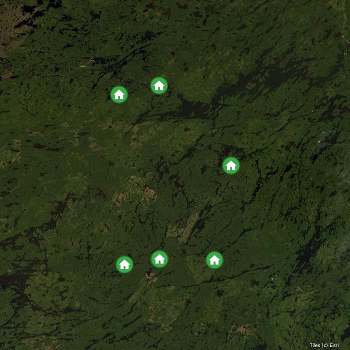 Satellite map of Hidden Bay Lodge lodges and air base