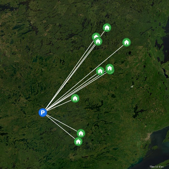 Satellite map of Kashabowie Outposts lodges and air base