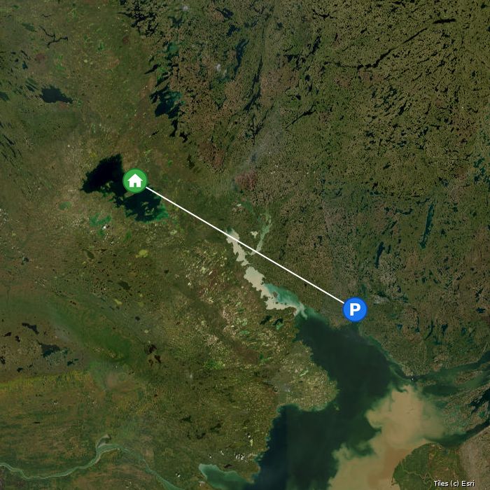 Satellite map of Lac LaMartre Adventures lodges and air base