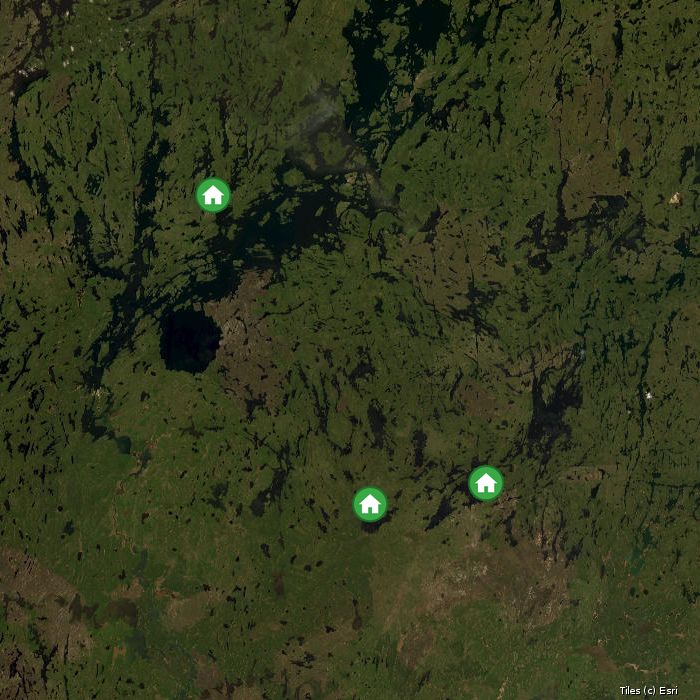 Satellite map of Lawrence Bay Lodge lodges and air base