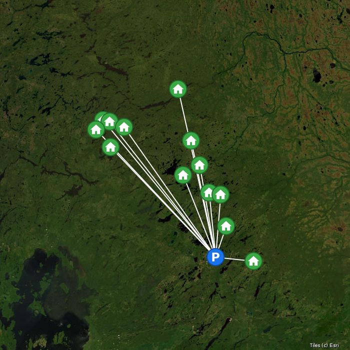 Satellite map of Leuenberger Air lodges and air base