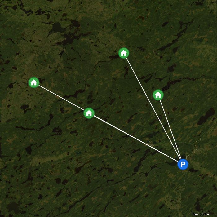 Satellite map of North of 50 Outposts lodges and air base